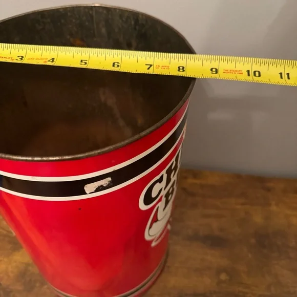 Vintage 1991 Chicago Bulls NBA Metal Trash Can Jordan Era P&K Products - Picture 8 of 9